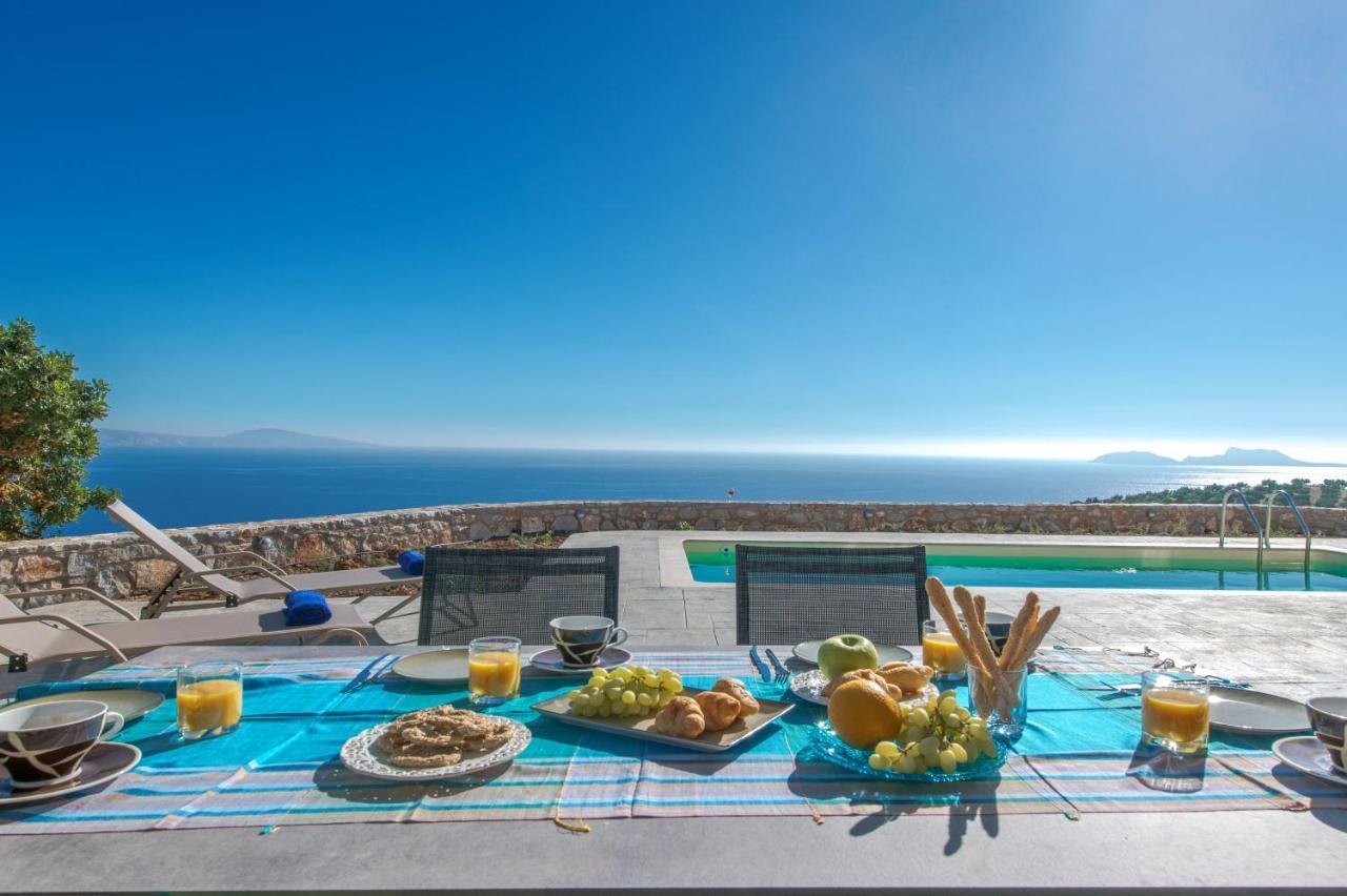 Tranquil Sea View Villa With Private Pool, Just 2Km From The Beach! Agia Galini Eksteriør bilde