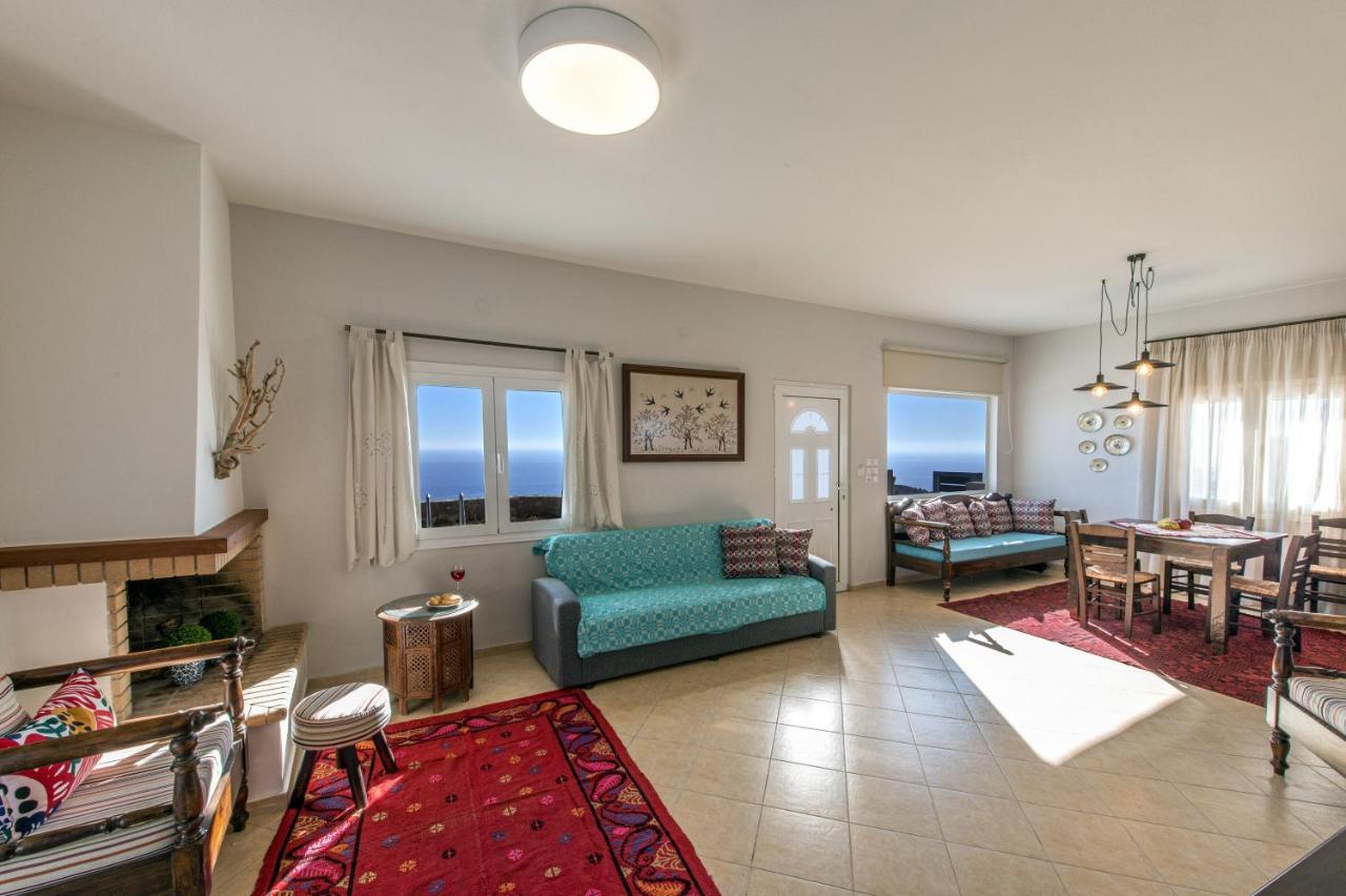 Tranquil Sea View Villa With Private Pool, Just 2Km From The Beach! Agia Galini Eksteriør bilde