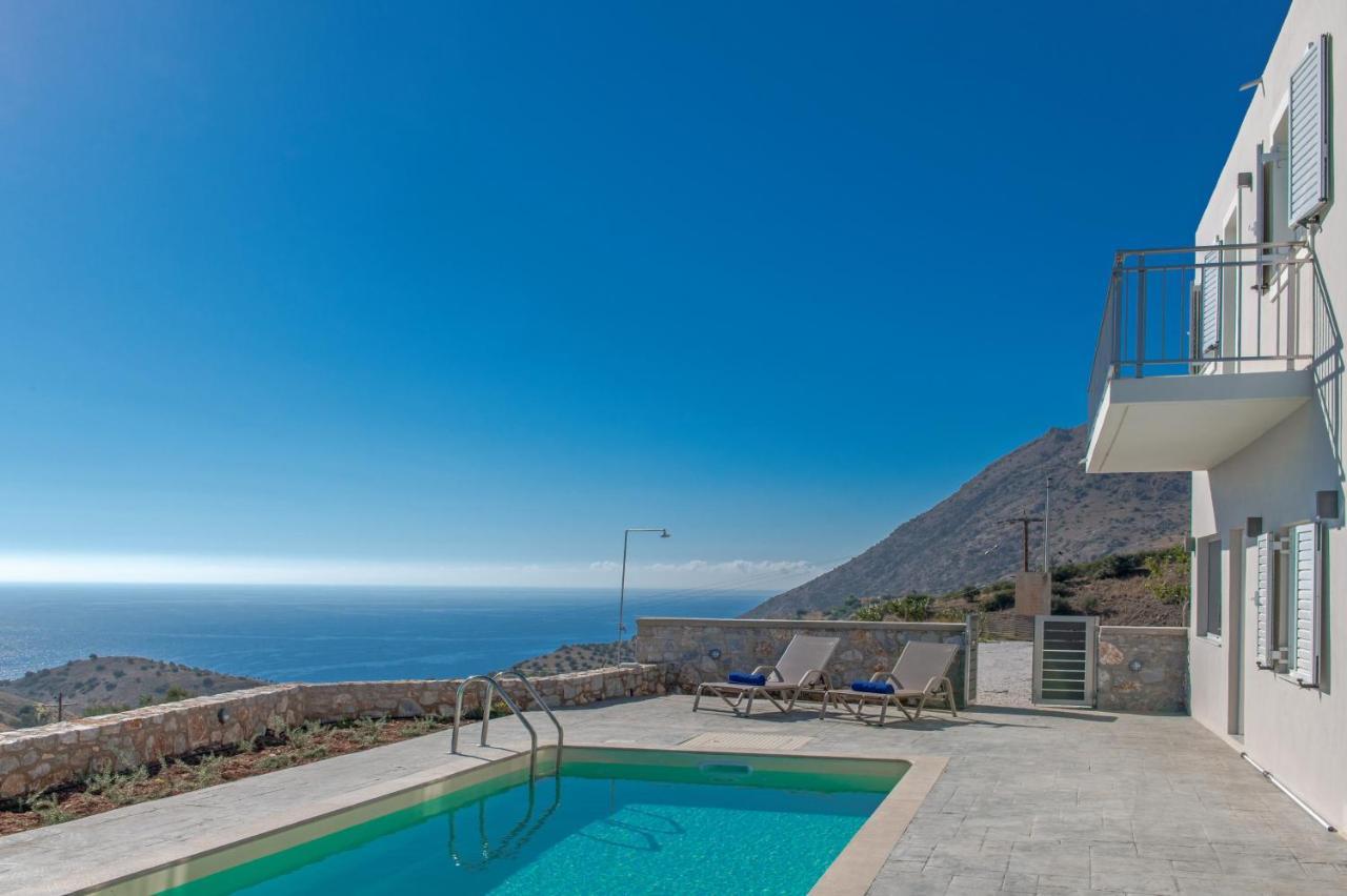 Tranquil Sea View Villa With Private Pool, Just 2Km From The Beach! Agia Galini Eksteriør bilde
