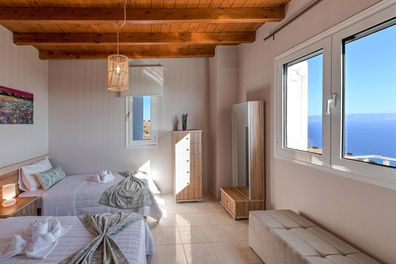 Tranquil Sea View Villa With Private Pool, Just 2Km From The Beach! Agia Galini Eksteriør bilde