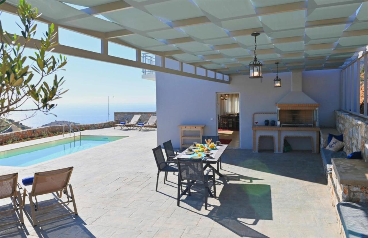 Tranquil Sea View Villa With Private Pool, Just 2Km From The Beach! Agia Galini Eksteriør bilde