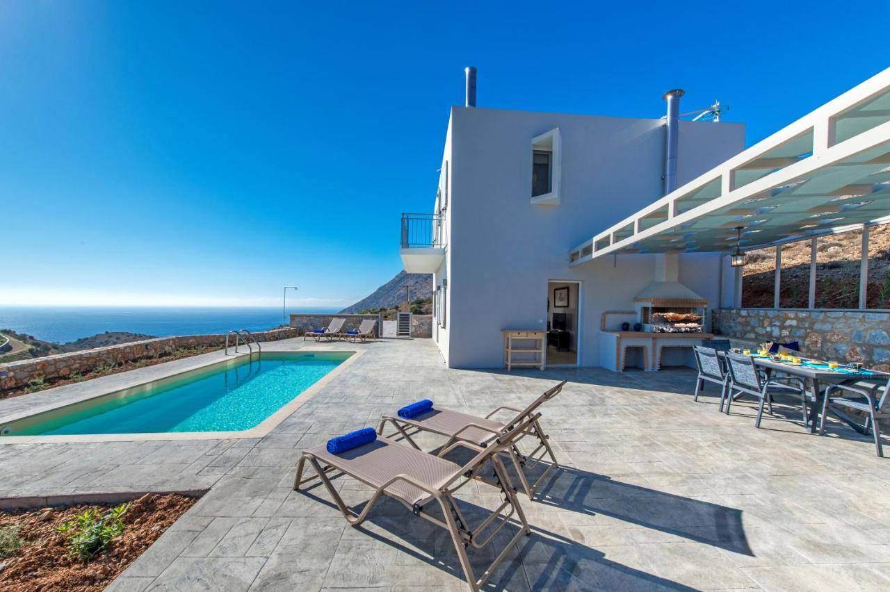 Tranquil Sea View Villa With Private Pool, Just 2Km From The Beach! Agia Galini Eksteriør bilde