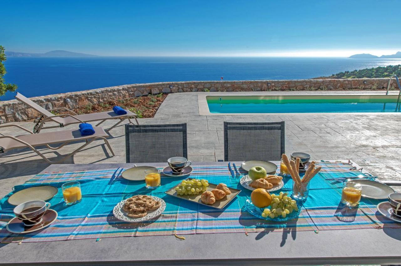 Tranquil Sea View Villa With Private Pool, Just 2Km From The Beach! Agia Galini Eksteriør bilde